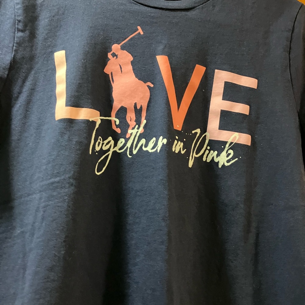 Ralph Lauren Blue pink love pony w logo on the sleeve Women’s size S